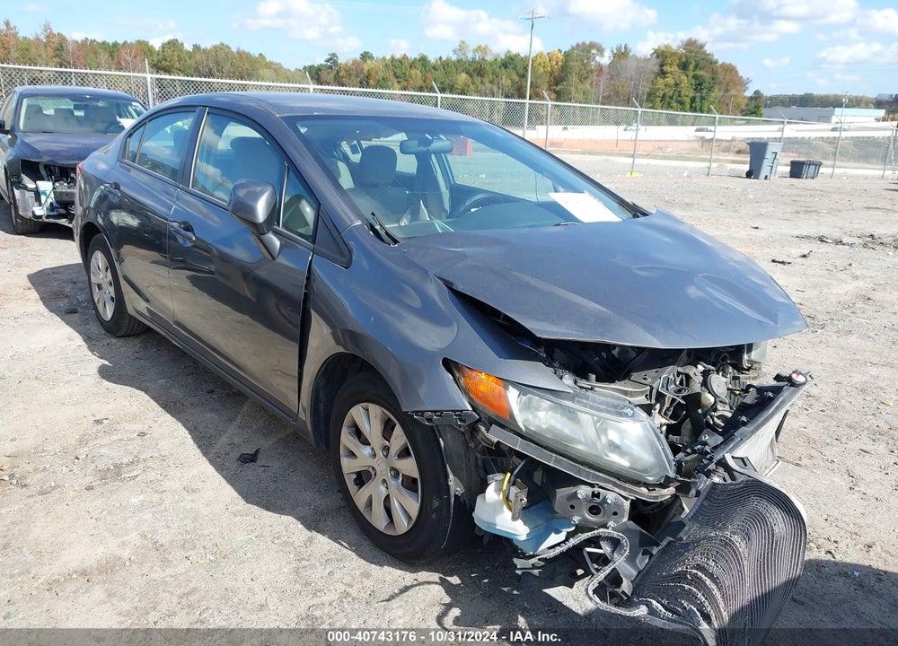 2012 HONDA CIVIC LX VIN: 19XFB2F58CE372085