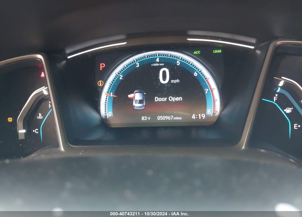 2019 HONDA CIVIC EX VIN: 19XFC1F30KE214084