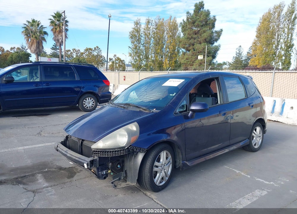 2008 HONDA FIT SPORT VIN: JHMGD37658S011055