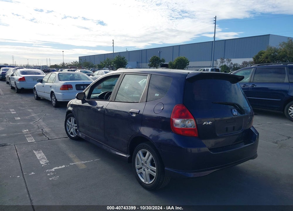 2008 HONDA FIT SPORT VIN: JHMGD37658S011055