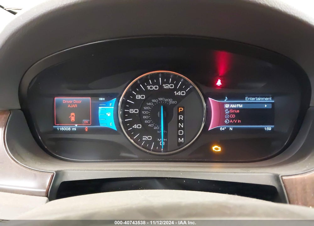 2012 FORD EDGE LIMITED VIN: 2FMDK4KC9CBA92265