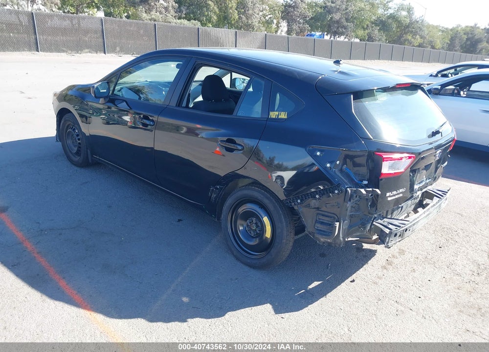 2019 SUBARU IMPREZA 2.0I VIN: 4S3GTAA62K3714776