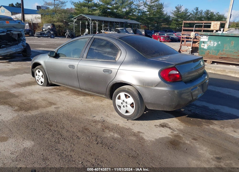 2005 DODGE NEON SE VIN: 1B3ES26C65D252706