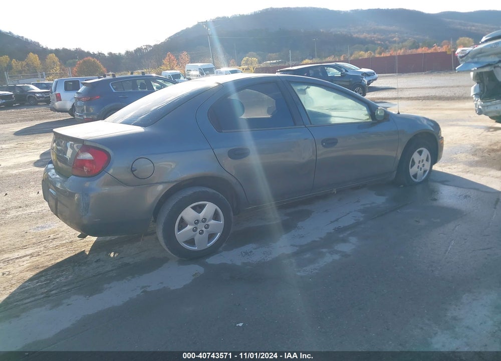 2005 DODGE NEON SE VIN: 1B3ES26C65D252706