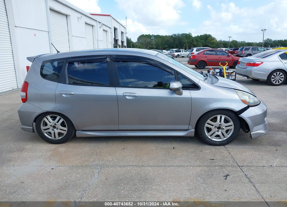 2008 HONDA FIT SPORT VIN: JHMGD376X8S009558
