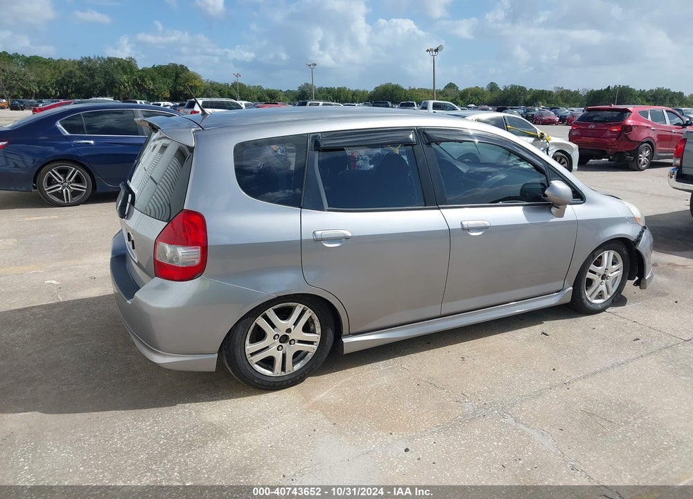2008 HONDA FIT SPORT VIN: JHMGD376X8S009558