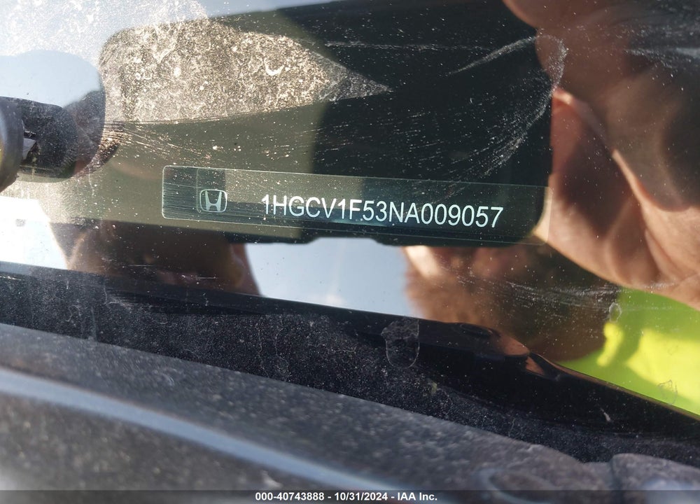 2022 HONDA ACCORD EX-L VIN: 1HGCV1F53NA009057