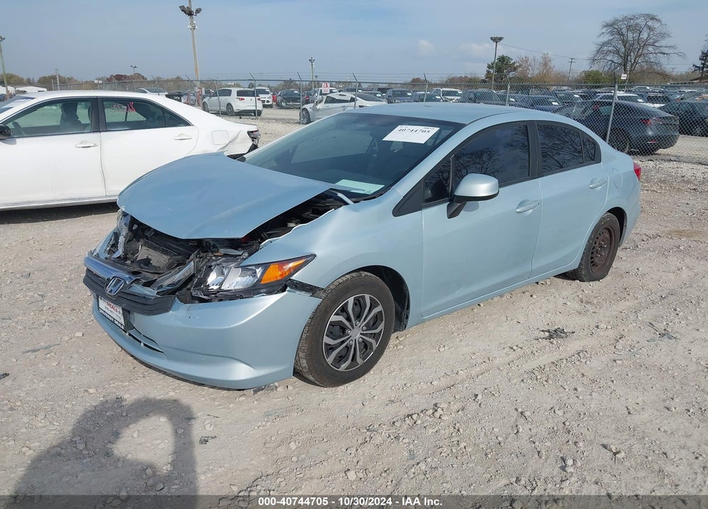 2012 HONDA CIVIC LX VIN: 19XFB2F58CE362771