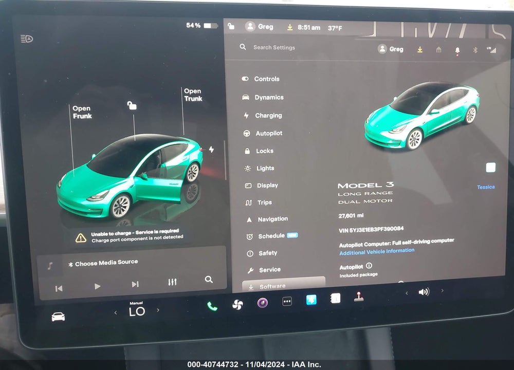 2023 TESLA MODEL 3 LONG RANGE DUAL MOTOR ALL-WHEEL DRIVE VIN: 5YJ3E1EB3PF390084