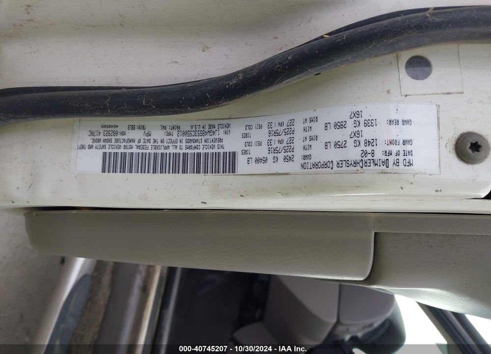 2003 JEEP GRAND CHEROKEE LAREDO VIN: 1J4GW48S53C550012