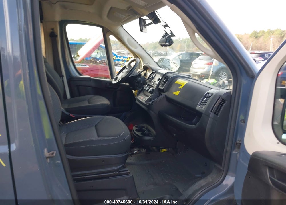 2019 RAM PROMASTER 2500 HIGH ROOF 159 WB VIN: 3C6TRVDG3KE521660