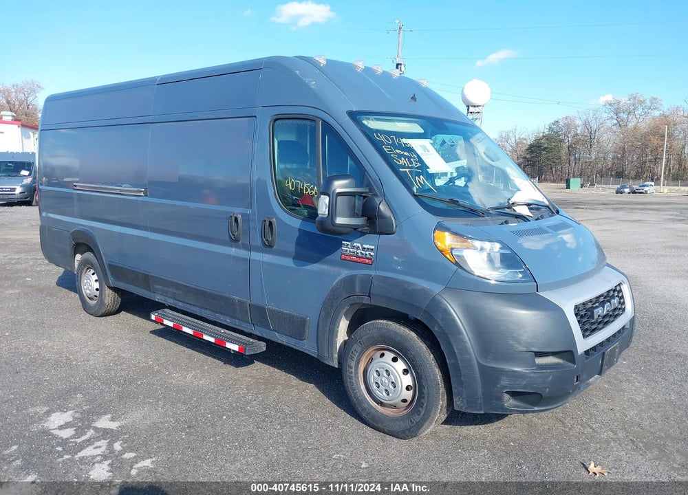 2019 RAM PROMASTER 3500 CARGO VAN HIGH ROOF 159 WB EXT VIN: 3C6URVJG9KE560147