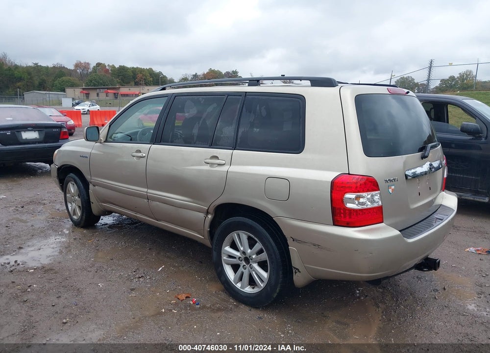 2006 TOYOTA HIGHLANDER HYBRID V6 VIN: JTEDW21A660011270