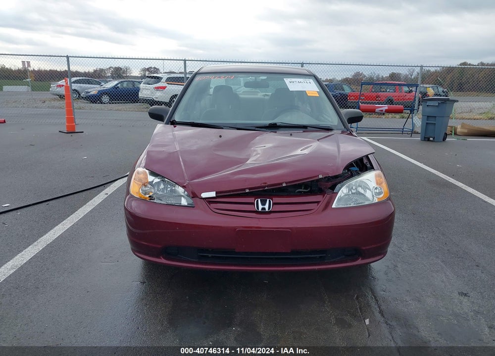 2002 HONDA CIVIC LX VIN: 1HGES16592L012501