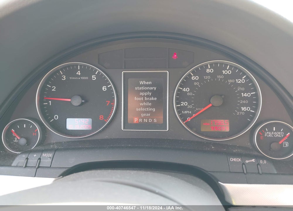 2005 AUDI A4 2.0T VIN: WAUDF68E25A519472