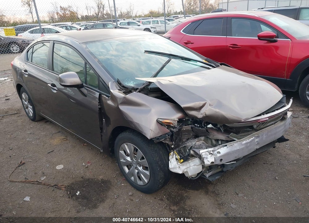 2012 HONDA CIVIC LX VIN: 19XFB2F55CE027421