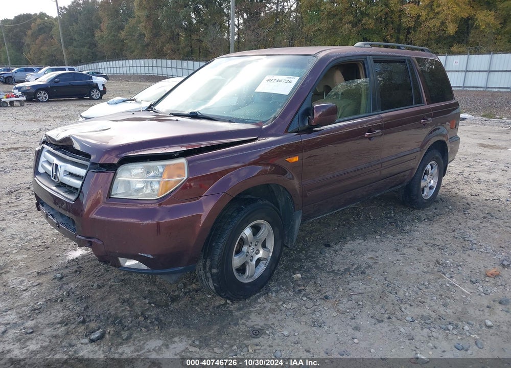 2007 HONDA PILOT EX VIN: 5FNYF284X7B046533
