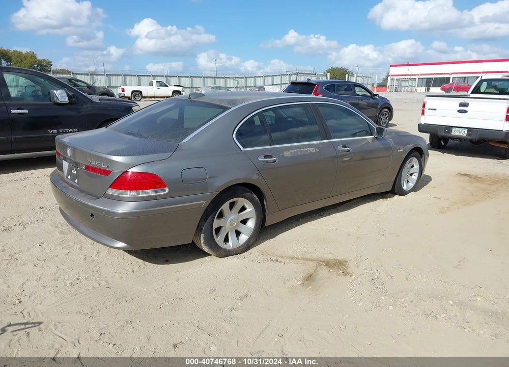 2005 BMW 745LI VIN: WBAGN63575DS60337