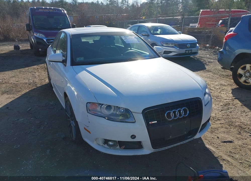 2008 AUDI A4 2.0T VIN: WAUEF78E58A081593
