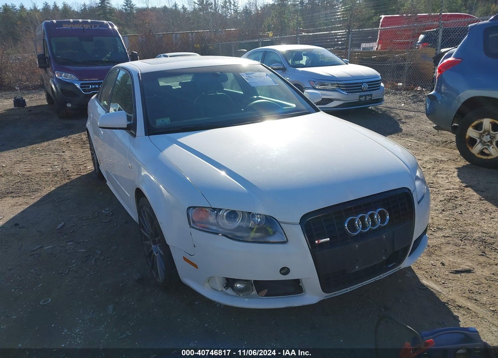 2008 AUDI A4 2.0T VIN: WAUEF78E58A081593