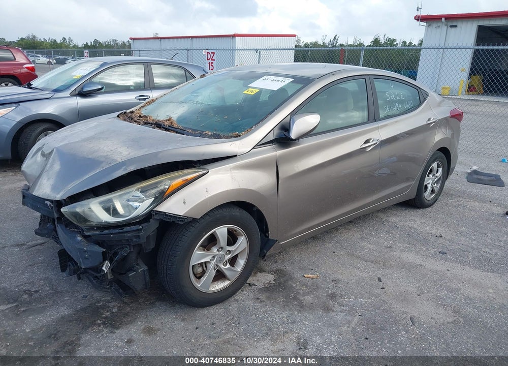 2014 HYUNDAI ELANTRA SE VIN: 5NPDH4AE5EH480624