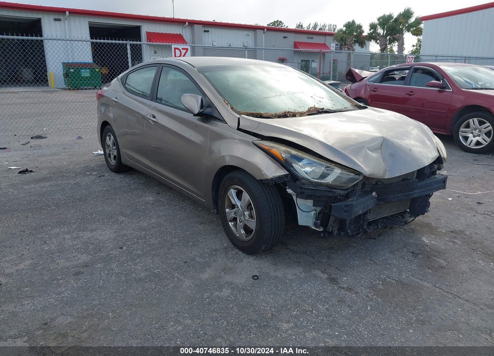 2014 HYUNDAI ELANTRA SE VIN: 5NPDH4AE5EH480624