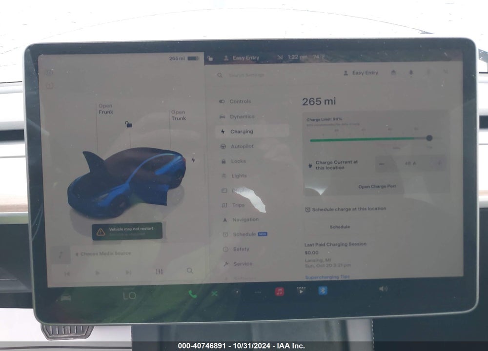 2022 TESLA MODEL 3 VIN: 5YJ3E1EB9NF265572