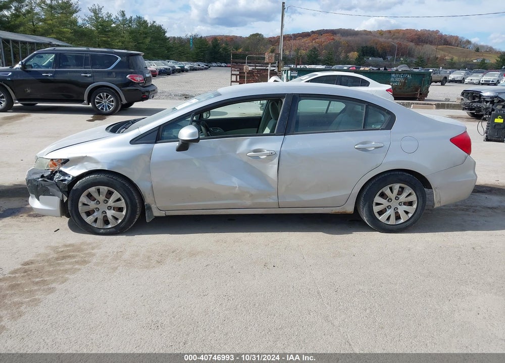 2012 HONDA CIVIC SDN LX VIN: 19XFB2F53CE061776