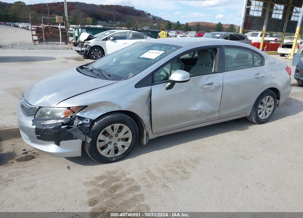 2012 HONDA CIVIC SDN LX VIN: 19XFB2F53CE061776