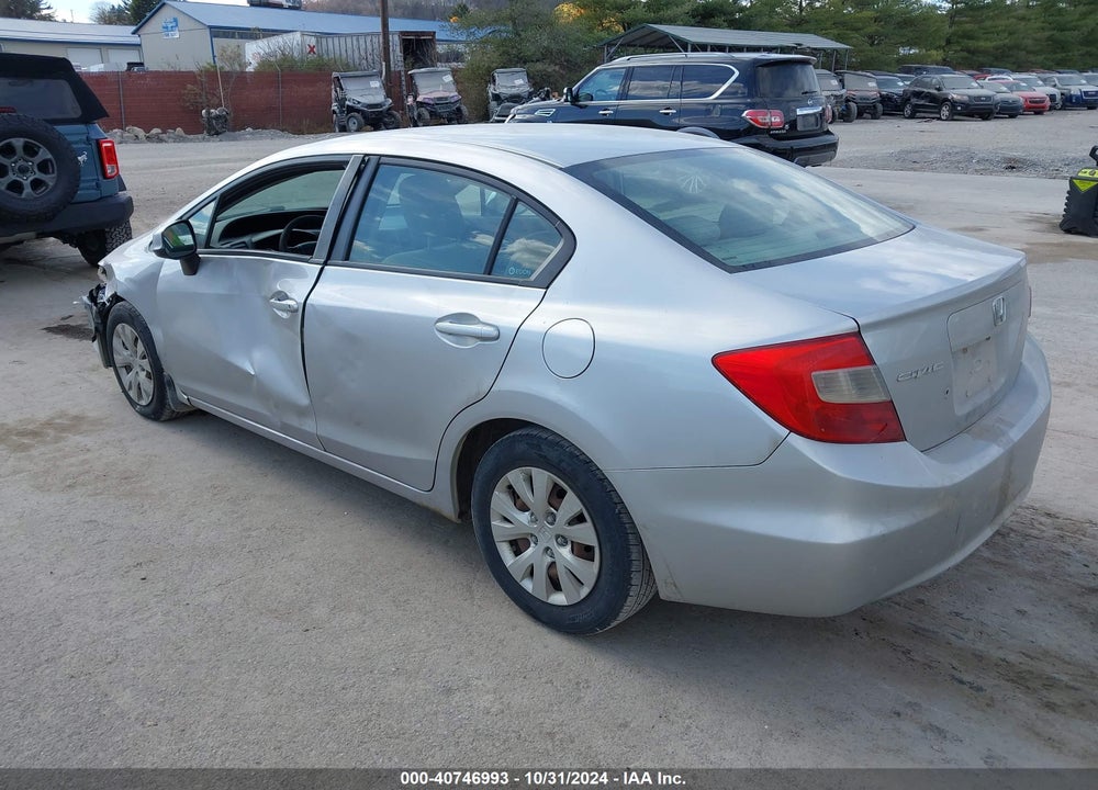 2012 HONDA CIVIC SDN LX VIN: 19XFB2F53CE061776
