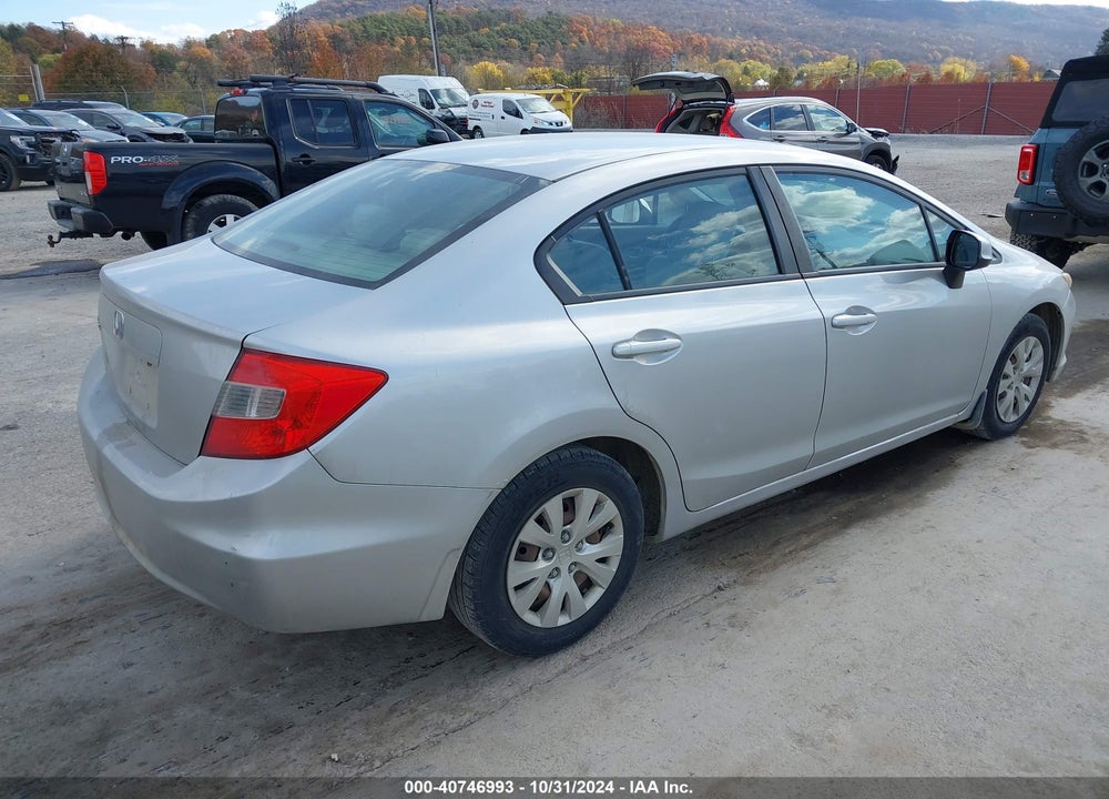 2012 HONDA CIVIC SDN LX VIN: 19XFB2F53CE061776