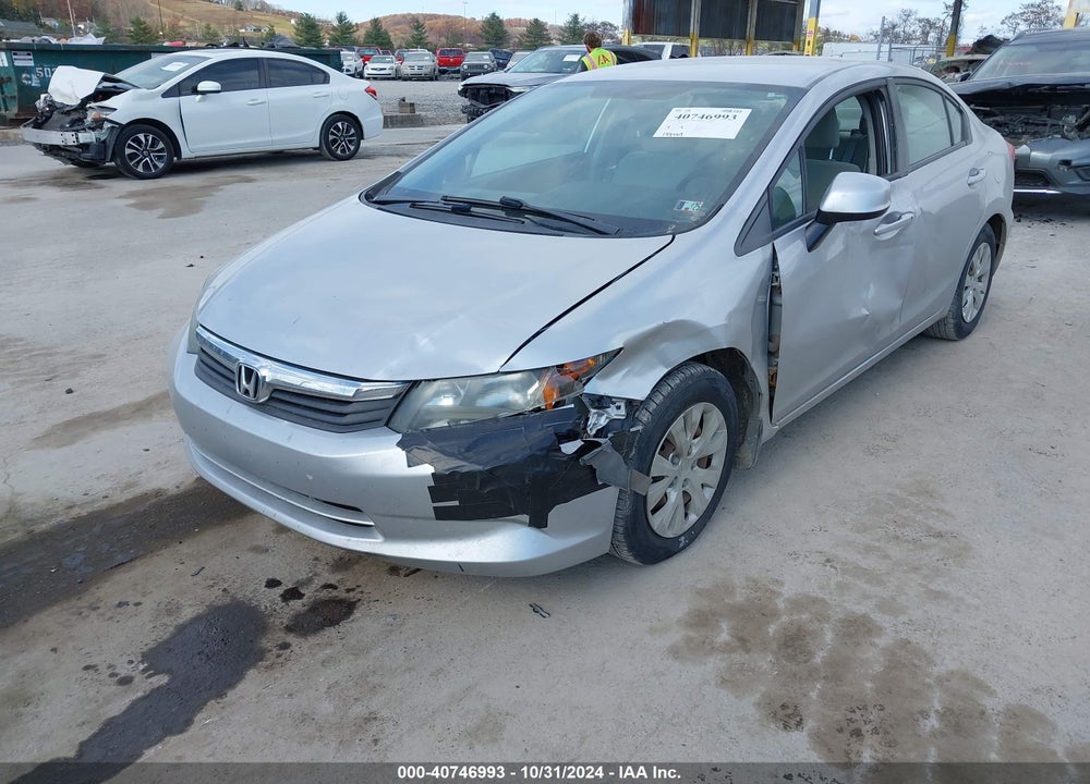 2012 HONDA CIVIC SDN LX VIN: 19XFB2F53CE061776