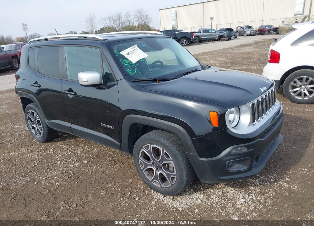 2016 JEEP RENEGADE LIMITED VIN: ZACCJBDT3GPD64928