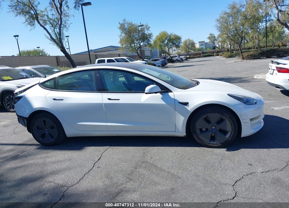 2022 TESLA MODEL 3 REAR-WHEEL DRIVE VIN: 5YJ3E1EA5NF248033