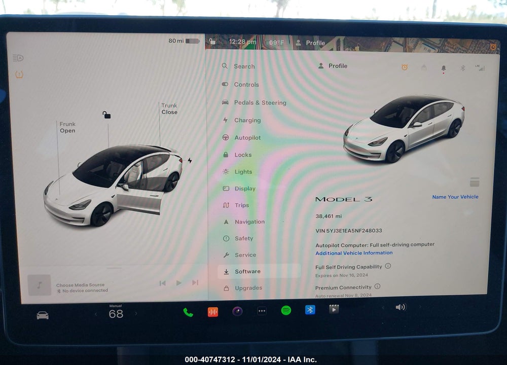2022 TESLA MODEL 3 REAR-WHEEL DRIVE VIN: 5YJ3E1EA5NF248033