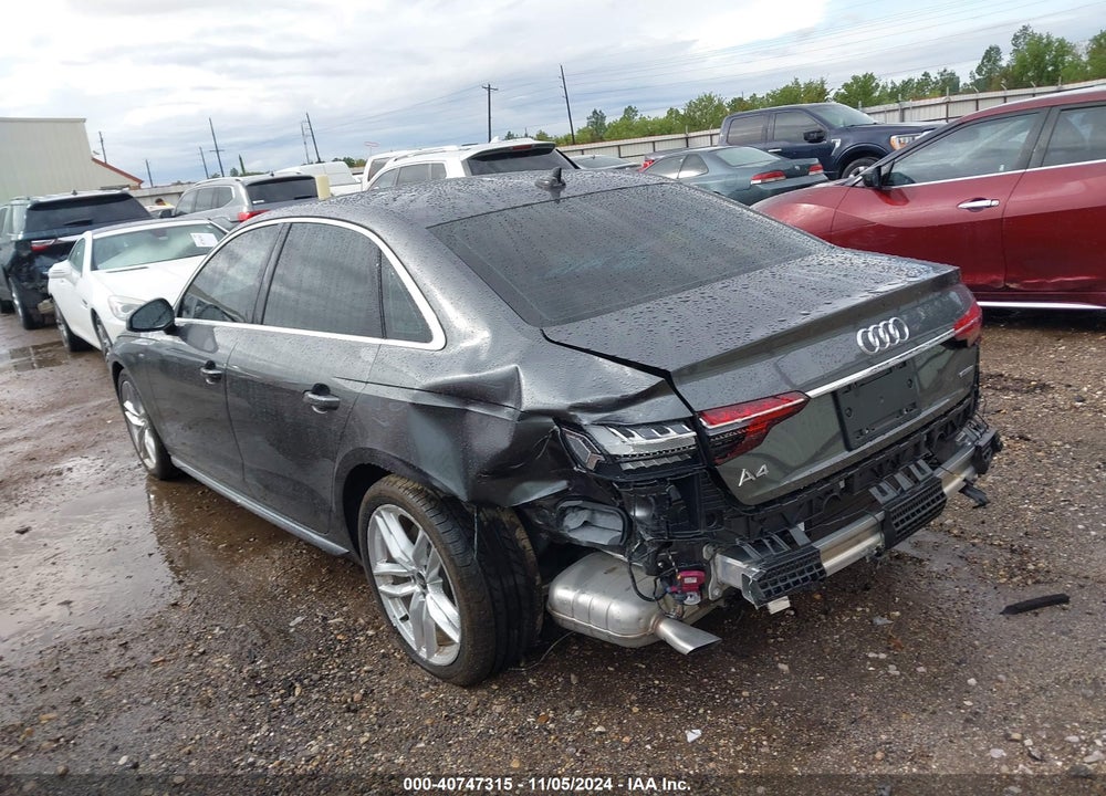 2022 AUDI A4 PREMIUM PLUS 45 TFSI S LINE QUATTRO S TRONIC VIN: WAUEAAF45NN009688