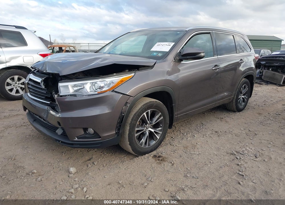 2016 TOYOTA HIGHLANDER XLE V6 VIN: 5TDJKRFH4GS232835