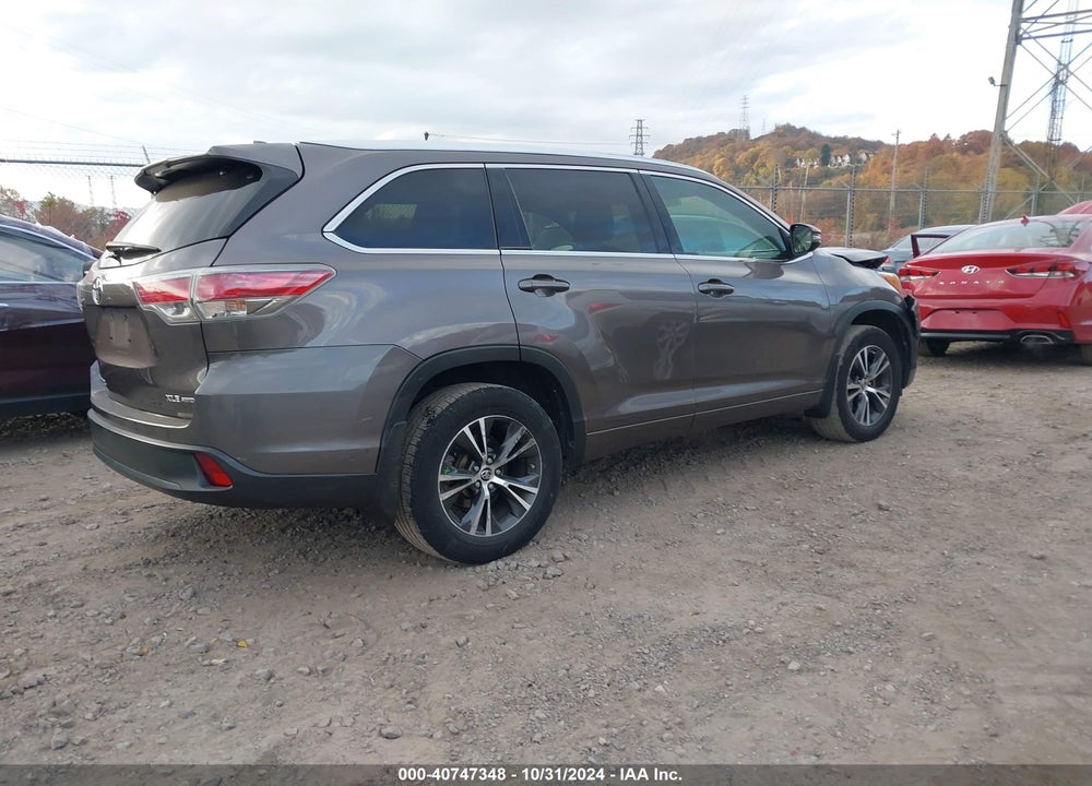 2016 TOYOTA HIGHLANDER XLE V6 VIN: 5TDJKRFH4GS232835