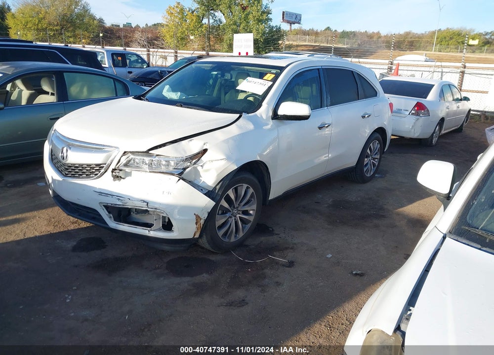 2014 ACURA MDX TECHNOLOGY PACKAGE VIN: 5FRYD3H49EB011098