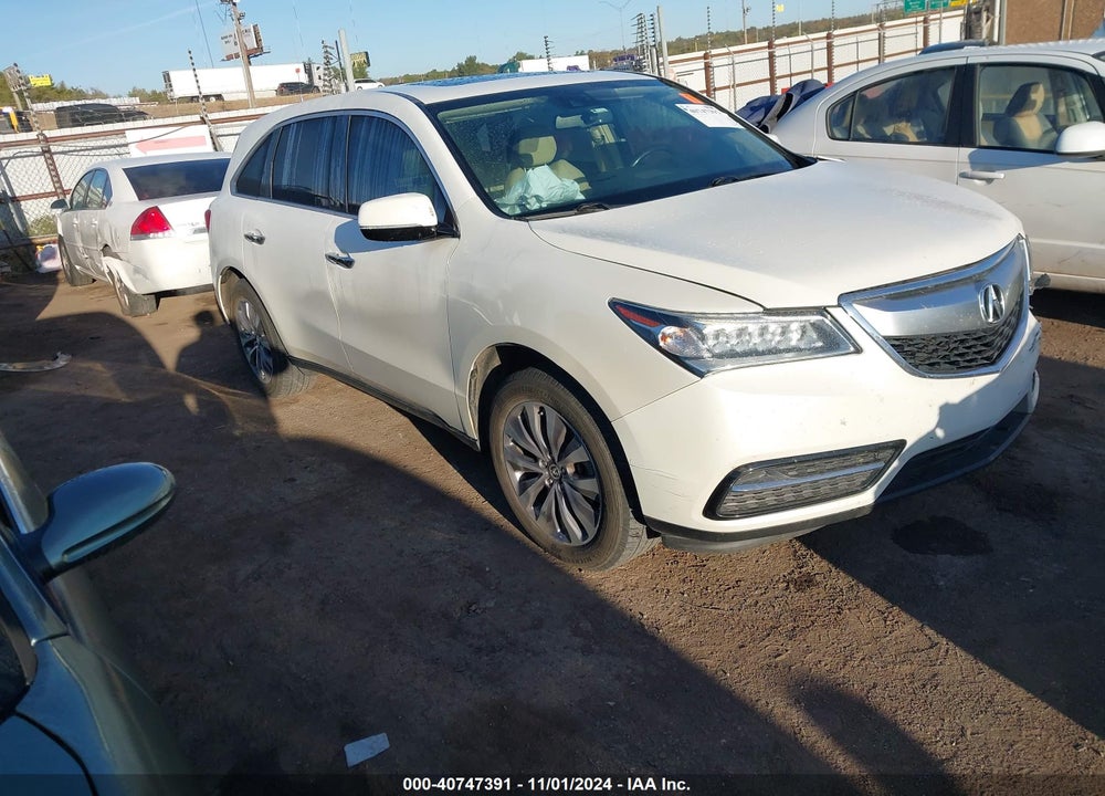 2014 ACURA MDX TECHNOLOGY PACKAGE VIN: 5FRYD3H49EB011098