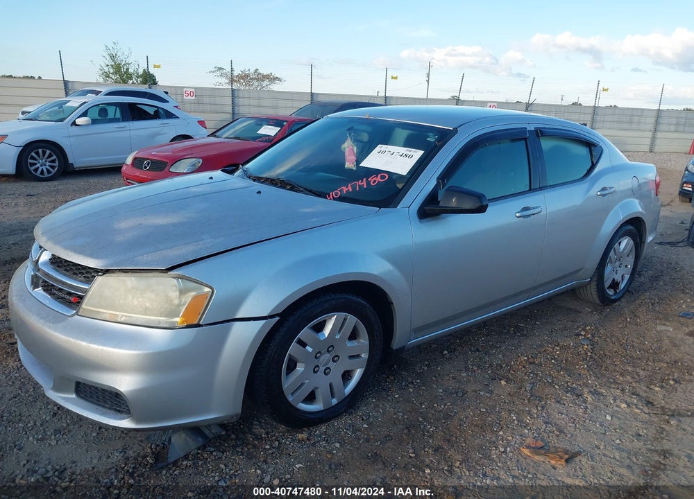 2012 DODGE AVENGER SE VIN: 1C3CDZAB2CN238644