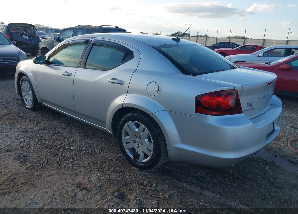 2012 DODGE AVENGER SE VIN: 1C3CDZAB2CN238644