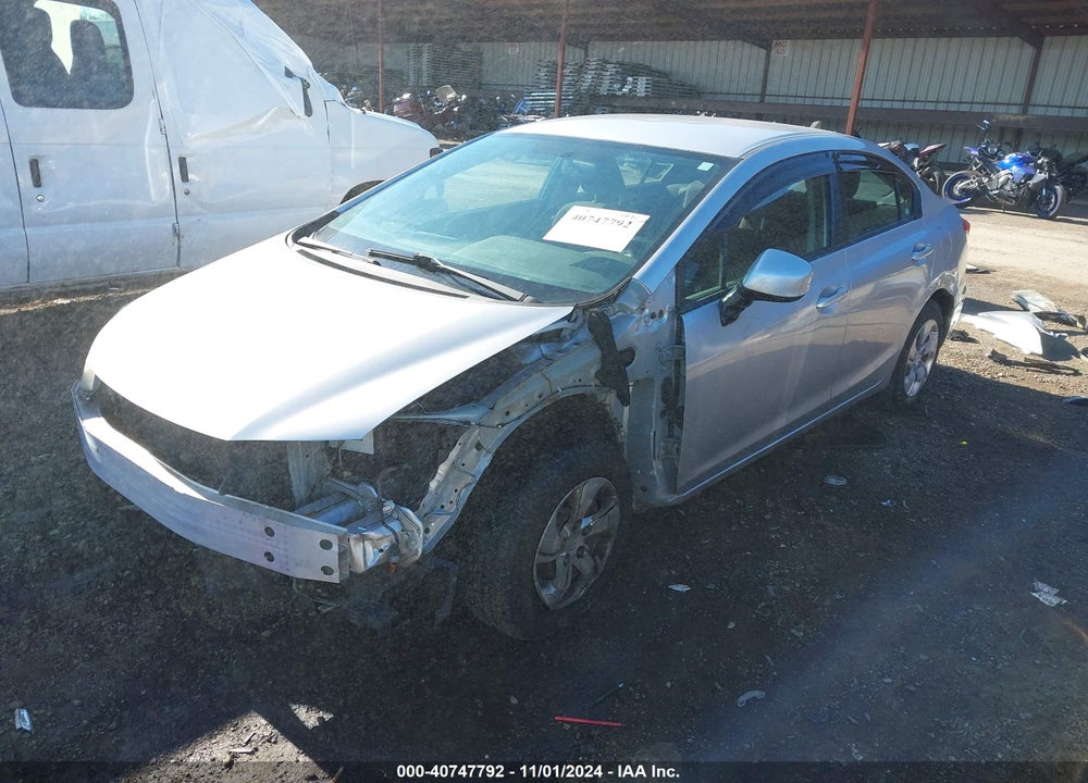 2013 HONDA CIVIC LX VIN: 19XFB2F53DE012417