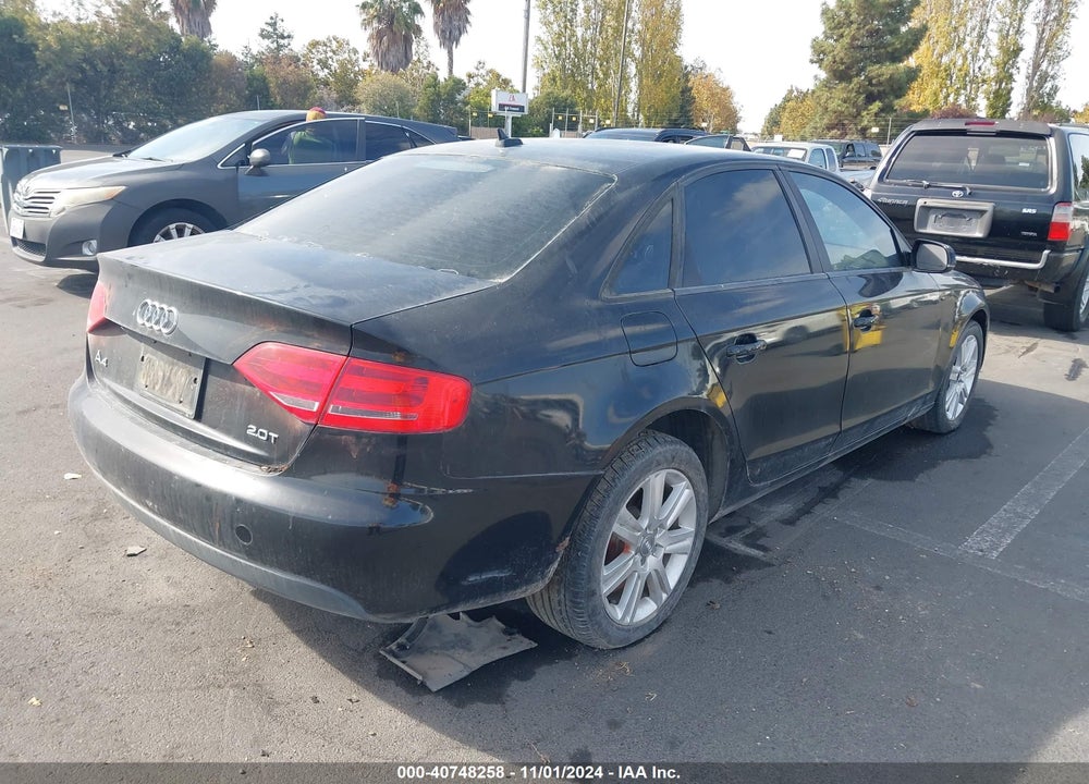 2011 AUDI A4 2.0T PREMIUM VIN: WAUAFAFL2BN042358