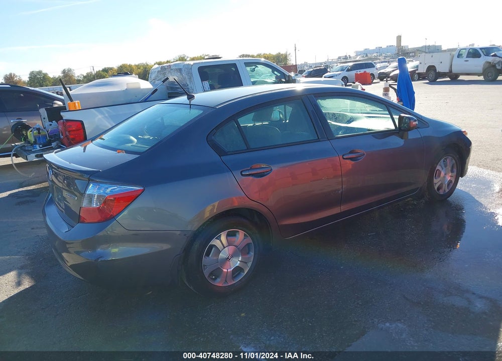 2012 HONDA CIVIC HYBRID VIN: JHMFB4F26CS004016