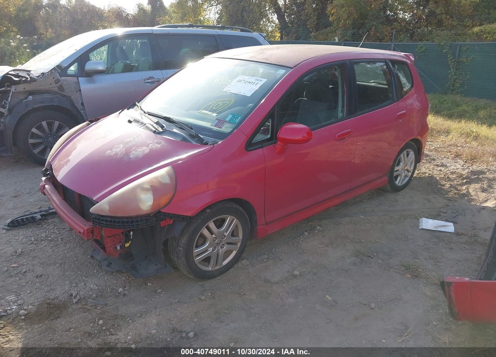 2007 HONDA FIT SPORT VIN: JHMGD38677S039209