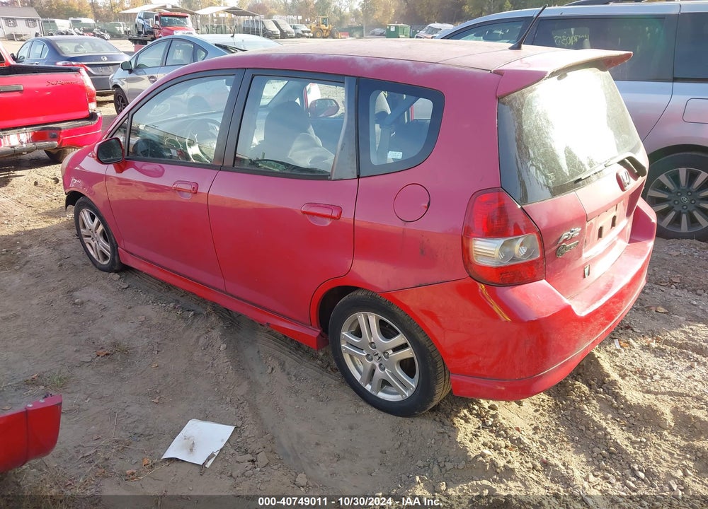 2007 HONDA FIT SPORT VIN: JHMGD38677S039209