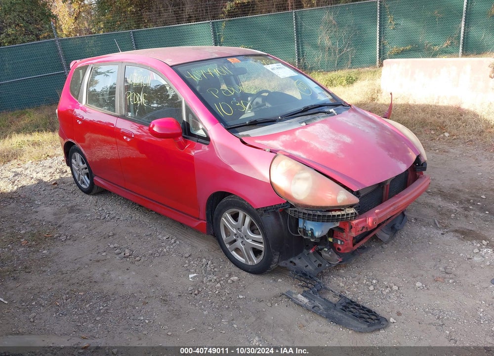 2007 HONDA FIT SPORT VIN: JHMGD38677S039209
