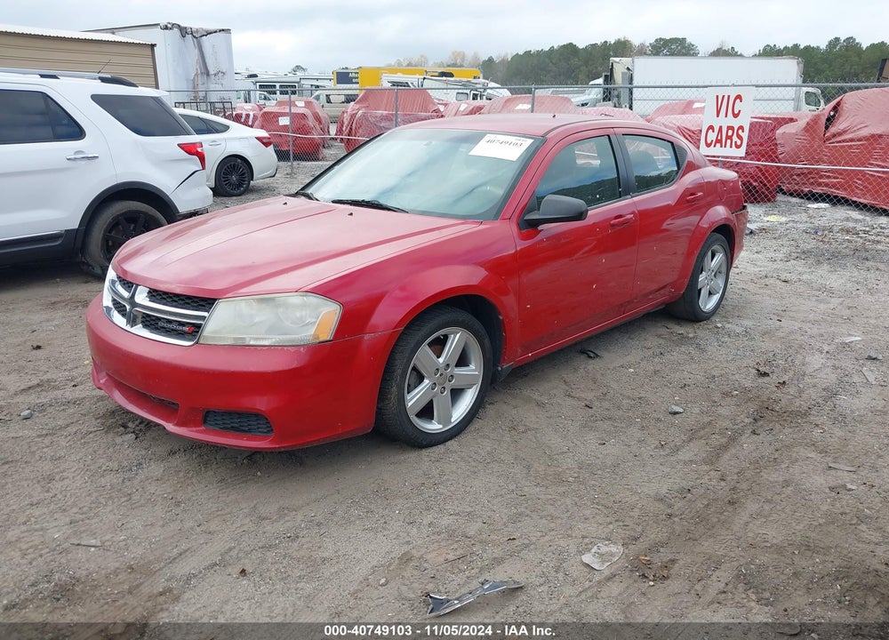 2013 DODGE AVENGER SE VIN: 1C3CDZAB3DN626502