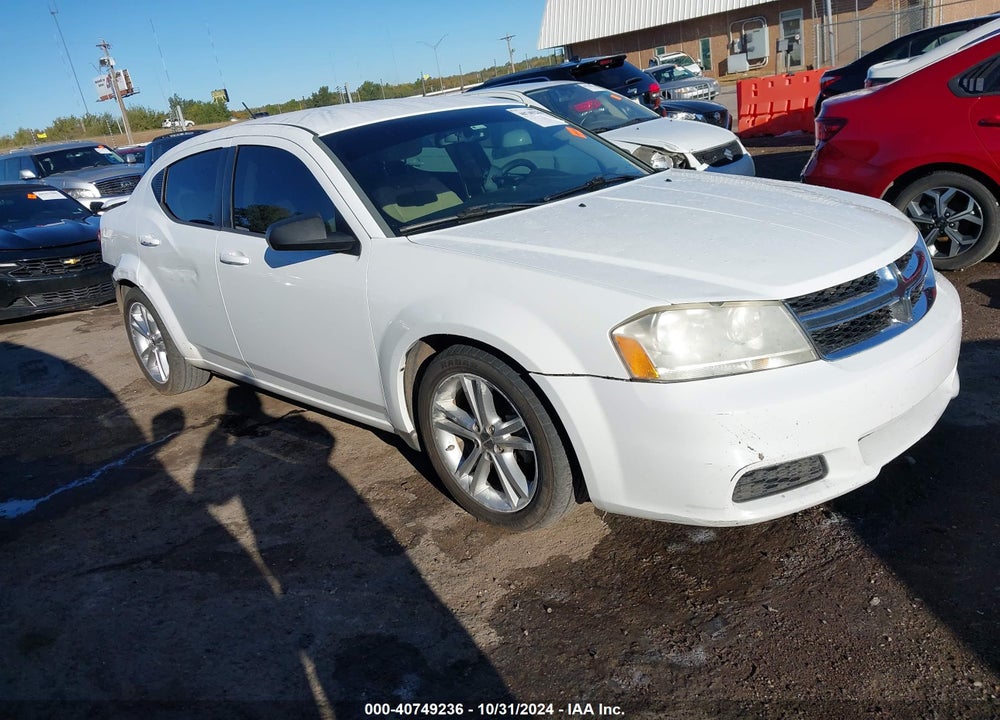 2013 DODGE AVENGER SE V6 VIN: 1C3CDZAG0DN621804